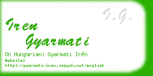 iren gyarmati business card